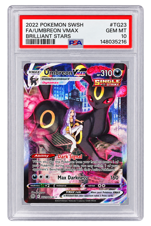Umbreon VMAX (Alt Art) — Brilliant Stars TG23/TG30 (PSA 10 GEM MT)