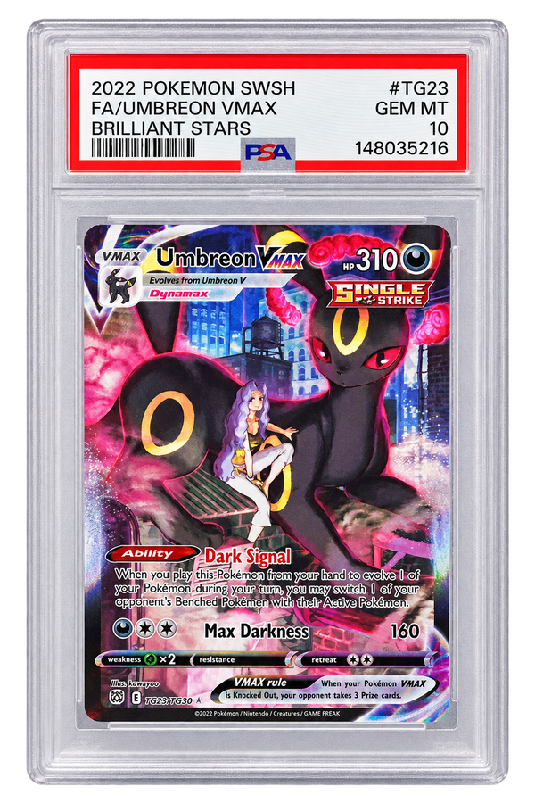 Umbreon VMAX (Alt Art) — Brilliant Stars TG23/TG30 (PSA 10 GEM MT)