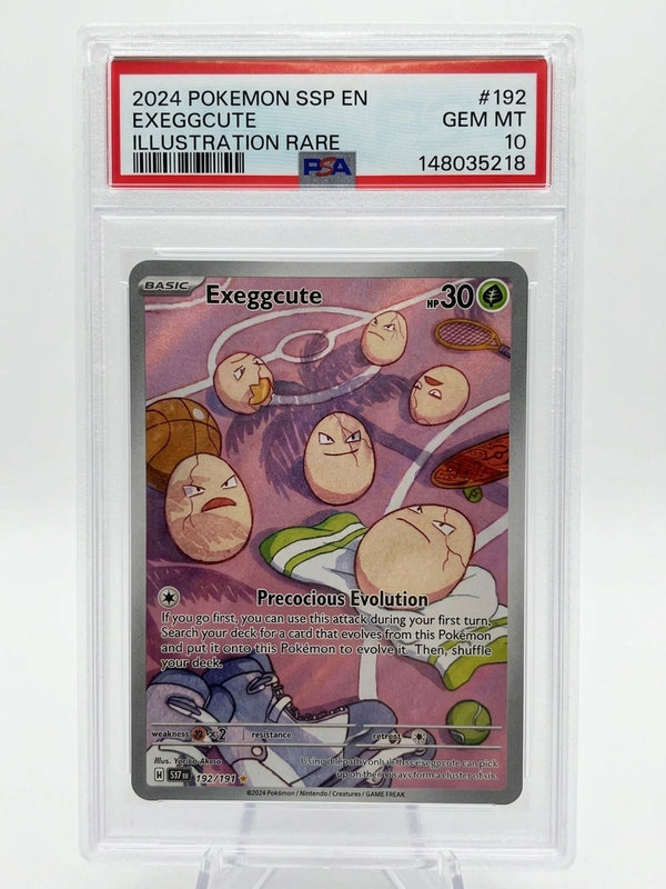 Exeggcute — Surging Sparks #192/191 Illustration Rare (PSA 10 GEM MT)